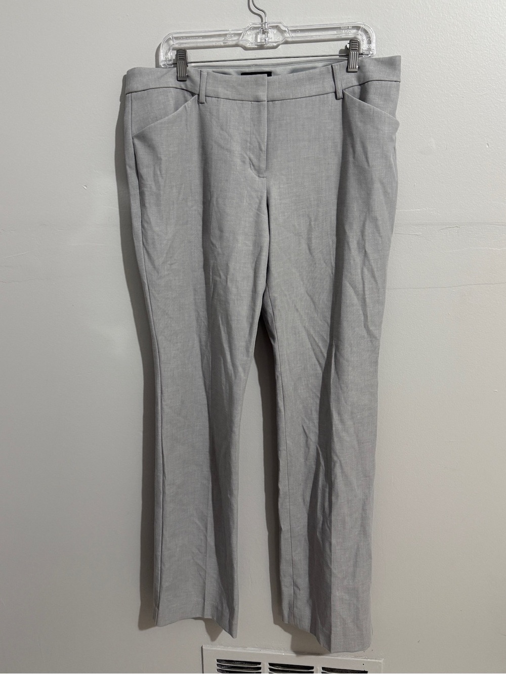 Express Pants Womens 14 Long Barely Boot Editor Low Rise Career Workwear Gray - Picture 2 of 9